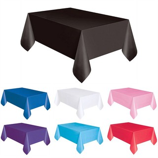 Party Birthday Table Cloth Disposable Plastic Table Cover Pure Color
