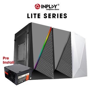 INPLAY PC Case Computer Desktop Case with Pre-Installed GS200BK PSU 3*Fan Slot LITE X3/X5/X6