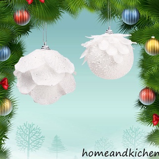 Christmas Ball Holiday Decor Safe For Pets And Children Glitter Foam Shatterproof DIY Durable Petals Snow White Pendants