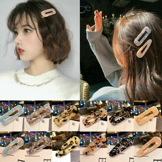 INS Korean Women Hair Clip Stick Pin Marbled type Hairpin (1)