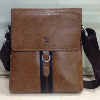 Genuine Leather Satchel For Men/Sling Bag (Louis Vuitton)