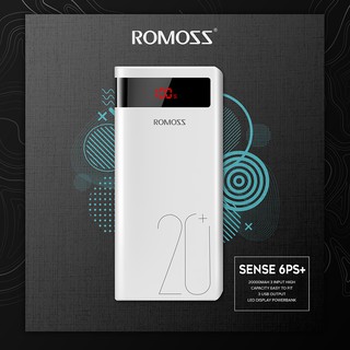 Romoss Sense 6PS plus QC3.0 18W Quick Charge Type-C PD Portable 20000mAh Pack 3 Input & 3 outputs