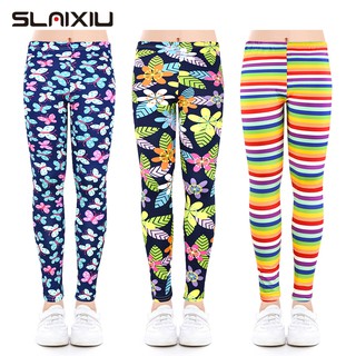 SLAIXIU Teens Girls Leggings Skinny Ankle Length Floral Print Kids Pencil Pants