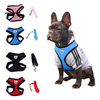 sl-Cute Small Dog Harness Puppy Fashion Mesh Vest + Leash Lead Set Pet Supplies