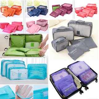 cod wholesale 6in1 Luggage Bag organizer travel bag highquality