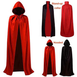 ❀Unisex Reversible Hooded Cloak,Adult Children Long Cape Hood Cloak Witch Costume for Halloween Chri