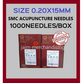 SMC Korean Disposable Acupuncture Needles, Size 20x15mm, 1000 Needles per box
