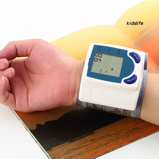 kidslife Digital LCD Wrist Blood Pressure Monitor Heart B-eat Rate Pulse Meter Measure