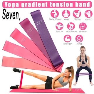 5PCS Sports Exercise Resistance Loop Bands Set Elastic Booty Band Set with Carry Bag for Yoga Home G