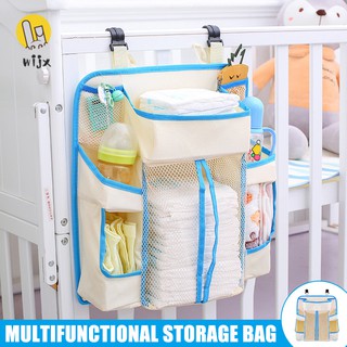 WiJx❤❤❤Summer Korean Nursery Organizer Baby Diaper Caddy Hanging Organization Storage Bag for Crib @