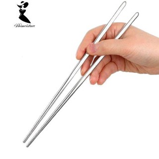 【COD】shimei 1 Pair Non-slip Stainless Steel Chopsticks Environmental Chopstick Tableware