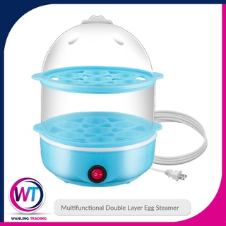 In stock kitchen 2 Layer Egg Boiler Multifunction Automatic Safe Power-Off Electric Steamer Hard Boi