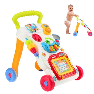 2 Types Multifuctional Baby Walker Toys Sit-to-Stand Learning Walker Scientifically Music Activity