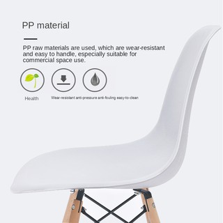 Scandinavian chair Pink White Eames Chair Solid Wood Nordic Furniture Dining Chair Office Chair (3)