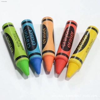 coloring set for kidsschool supplies☞♘✜★ZH★Eraser Crayons design 3pcs per pack
