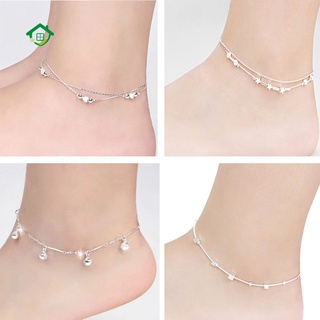 COD-Women Star Heart Beads Ankle Chain Bracelet Barefoot Sandal Anklet Foot Jewelry