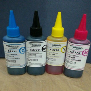 Set of 4 Canon Premium UV Dye Ink 100ml