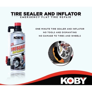 Tire & Wheel Care﹍KOBY tire sealer and inflator 450ml (2)