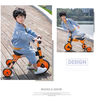 Kiwicool Toddlers Free-Installation tricycle Portable Scooter Foldable bicycle Muti-function bike for 90-110cm baby kids (4)