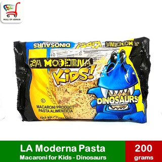 [Imported from Mexico] LA Moderna Macaroni For Kids – Dinosaurs Designs / Pasta Alimenticia (200g)
