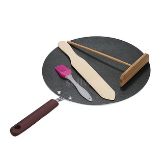 Pancake Pan Crepe Maker Flat Pan Griddle Pan with Spreader &