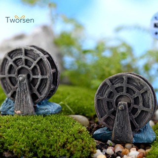 Tworsen 2 Pcs Waterwheel Micro Bonsai Succulent Plants Fish Tank (1)