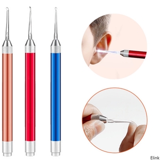 Ear wax Removal Cleaner Aluminium Alloy Earwax Electric Glowing Tool Elink
