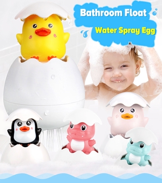 Baby Bath Toy Floating Spray Egg Duck Toy Baby Bathroom Bath Play Toy Water Bath Toys Baby Bathroom Floating Toys