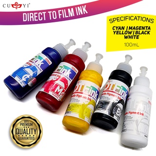 DTF Ink 100ml Direct to Film Textile Pigment Ink [ C / M / Y / BK and White ]