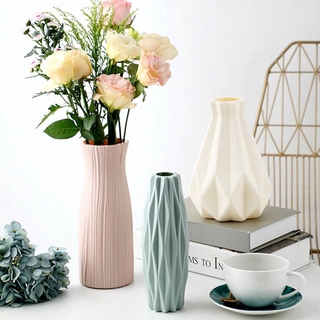 Imitation Ceramic Flower Vase Creative Nordic Plastic Small Vase Living Room Decoration Vase Hydroponic Creative Vase