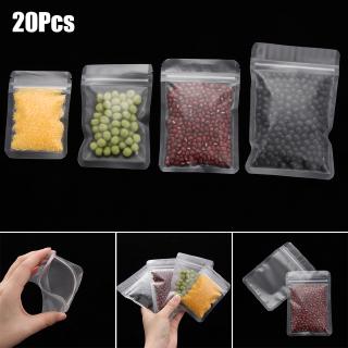 SUHE 20 Pcs Transparent Matte Self Seal Zipper Packaging Bag (7)