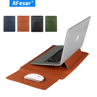 【BEST SELLER】 PU Multifunctional Stand Laptop Sleeve Bag PU Leather Sleeve Bag Case For Macbook Air