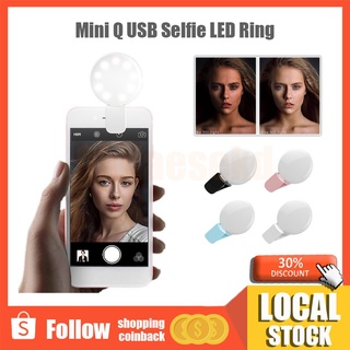 selfie light✴✇✥Mini Selfie Fill Light LED Clip Ring Rechargeable Selfie Ring Light For Phone Camera