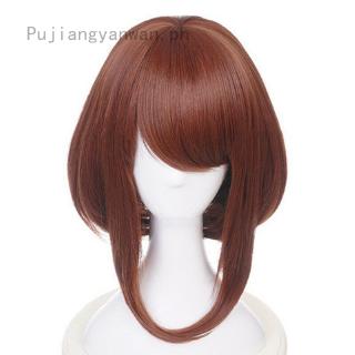 Pujiangyanwan Anime My Hero Academia Ochaco Uraraka Brown Cosplay Wig Hair Hairpiece YLu