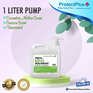 Original Protect Plus 70% Isopropyl & Ethyl Alcohol 1 Liter Pump, Antiseptic Disinfectant
