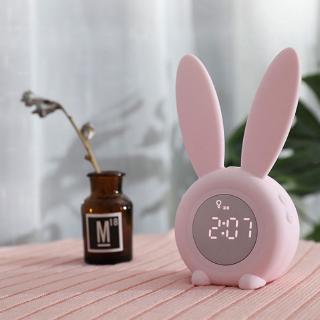【HSP】Cute Rabbit Alarm Clock Cartoon with LED Night Light (1)