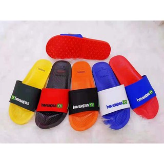 Kayangkaya Havaianas Slip On For Men And Women Color Matching Slide Slippers（ADD 2 SIZE）