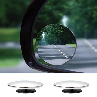 2x HD Glass Convex Wide Angle Blind Spot Mirror Rear View w Self Adhesive Tape