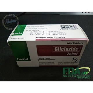 100 Tablets ZEBET Gliclazide 80mg Oral Hypoglycemic