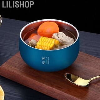 Lilishop Double‑Layer Bowl 316 Stainless Steel Heat Insulation Rice Bowls Japanese‑Style Tableware