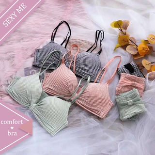 Women push up bra Sexy bra small chest gathered bralette with foam non wire seamless without traces steel ring bra set