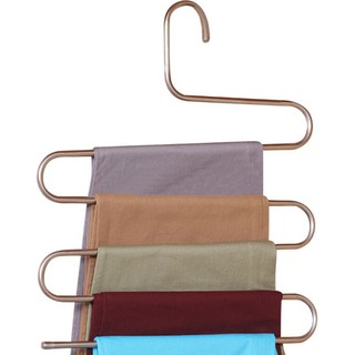 Rack Pants Hanger 5 Layer S Shape Trousers Hanger Holders (3)