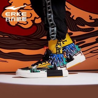 Hongxing Erke Sneakers Men's Odd Elastic Korean Casual Shoes Men's Shoes Thick Bottom High-Top Board (4)