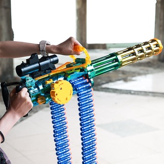 Children Boys' Toys Soft Bullet Gatling Gun Simulation Electric Continuous Transmission AMT Machine (1)