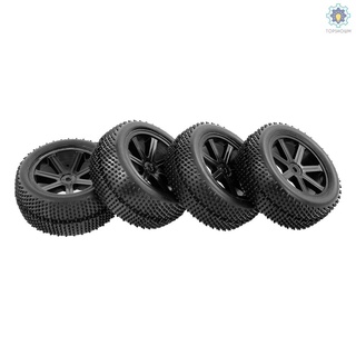 NEW 4pcs Front and Rear Tire with Wheel Rim for 1/10 HSP HPI Tamiya Carson Redcat ZD Racing Buggy Off-Road Car