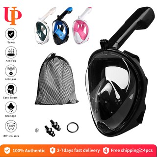 Full Face Snorkeling Mask Easy Breath Snorkeling Goggles Set for Adult and Kids Swimming