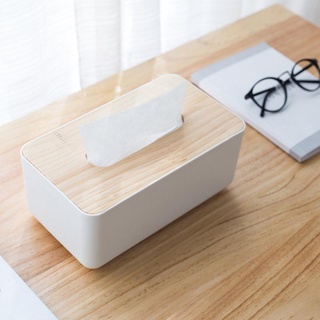Tissue Box Wooden Cover Toilet Paper Box Solid Wood Napkin Holder Case Simple Stylish Tissue Paper