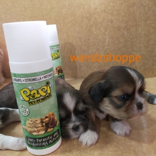 ☂Papi Carbaryl+Citronella Anti Tick and Flea Pet Powder for New Born Puppies and Kittens 100g