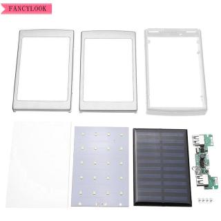 [Fancylook]Solar LED Portable Dual USB Power Bank 5x18650 External Battery Charger DIY Box