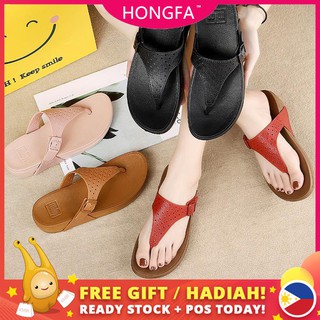 IN STOCK Women's Wedge rubber Sandals Fashion Hollow Large Size Breathable Anti slip Sandals